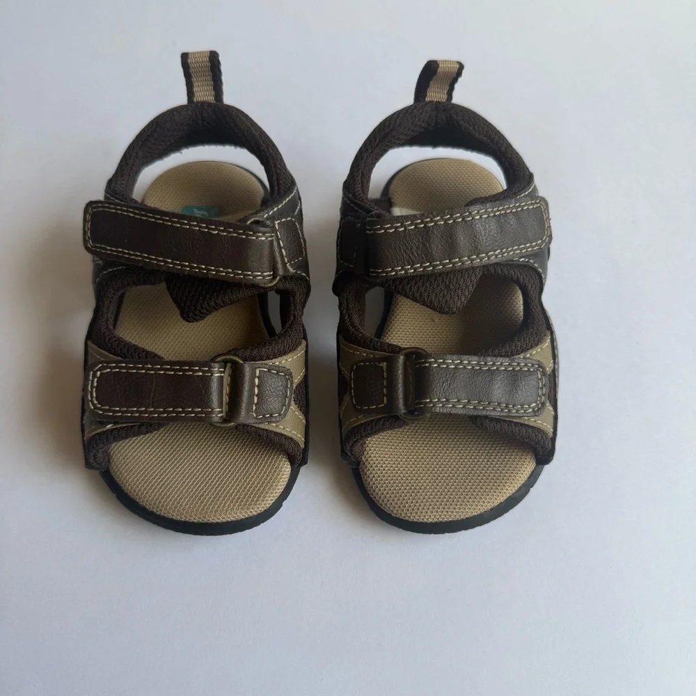 Scott David Walkers Justin Toddler Boys - Kids Shoes Sandals brown/ beige 6M
